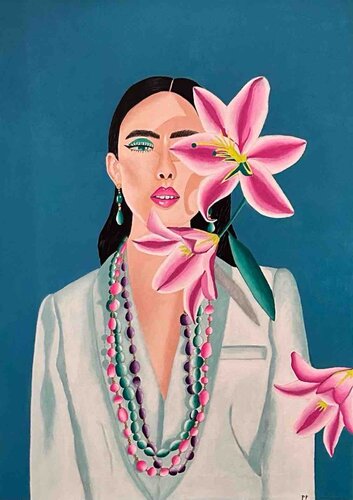 Lilli-Lillium (La Fleur-de-lis) van Patrizia Poli, Schilderij te koop op Singulart