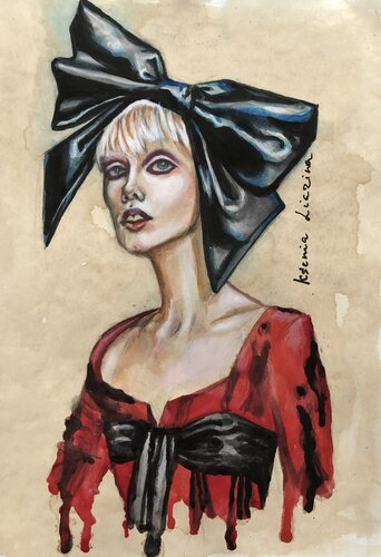 Model of Moschino par Kseniya Lia, Œuvre sur papier en vente sur Singulart