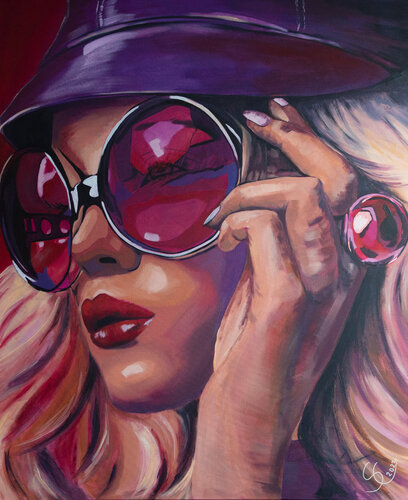Frau mit Brille III von Silke von Clarmann, Malerei kaufen auf Singulart