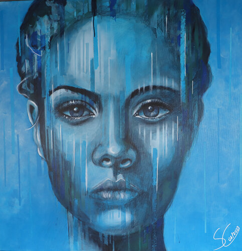 Blaues Wunder by Silke von Clarmann, Painting for Sale on Singulart