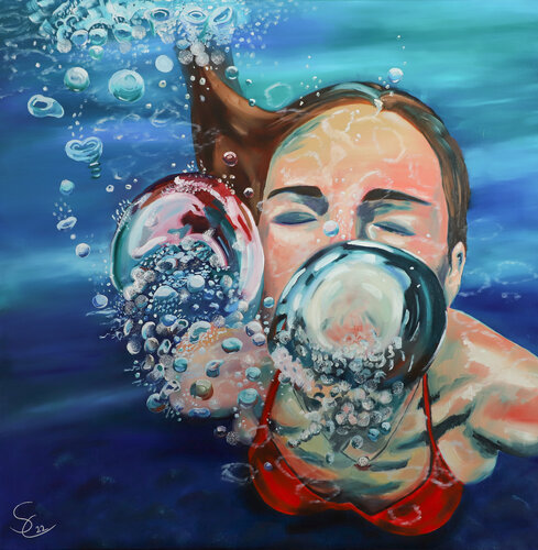 Abtauchen de Silke von Clarmann, Pintura a la venta en Singulart