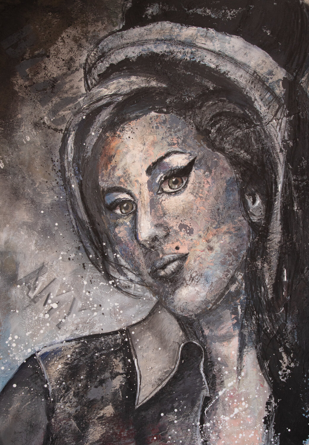 Amy Winehouse Silke von Clarmann Original painting for sale