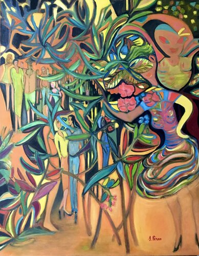 La Dance de SHIVA van Sylvie PERON, Schilderij te koop op Singulart