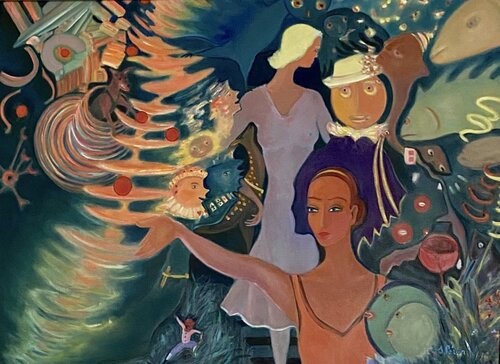 Alice au Pays des Merveilles von Sylvie PERON, Malerei kaufen auf Singulart