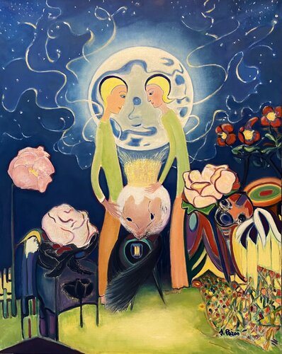 BigBang et Lune Blanche von Sylvie PERON, Malerei kaufen auf Singulart
