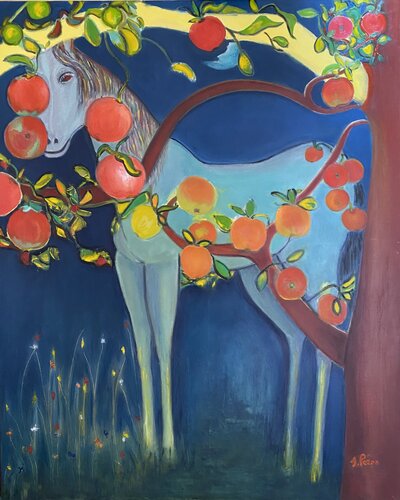Le mythe de la Jument van Sylvie PERON, Schilderij te koop op Singulart