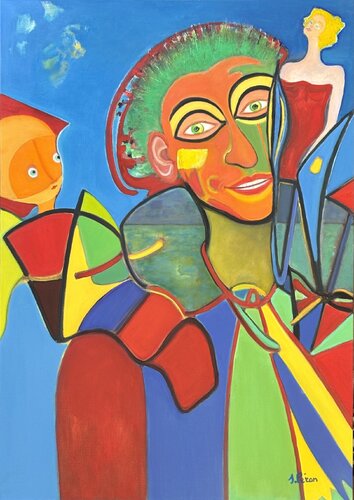 Portrait" les mémoires du temps" van Sylvie PERON, Schilderij te koop op Singulart