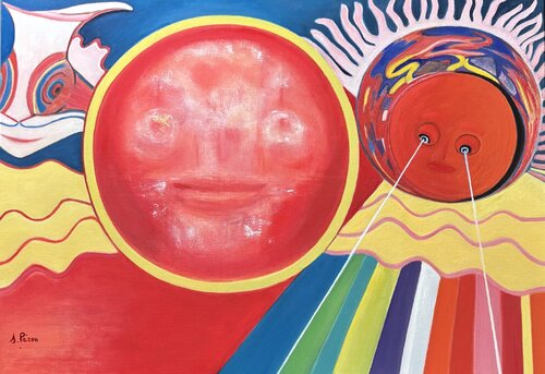 Le Soleil à rendez-vous avec la Lune ( Rousse ) Sylvie PERON