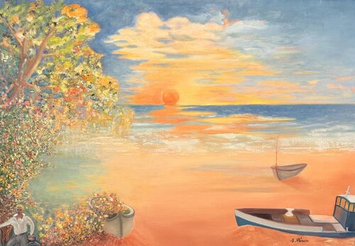 Paysage de Mer by Sylvie PERON, Painting for Sale on Singulart