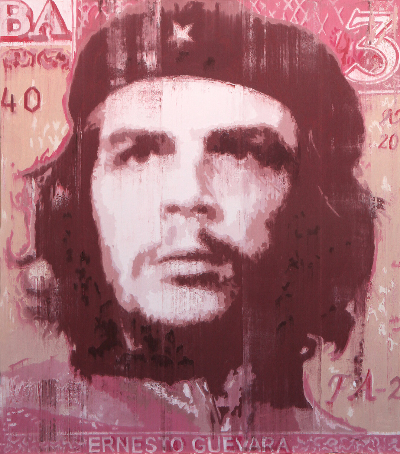 Portrait of the Cuban Peso Djawid C. Borower Originalgemälde zu verkaufen