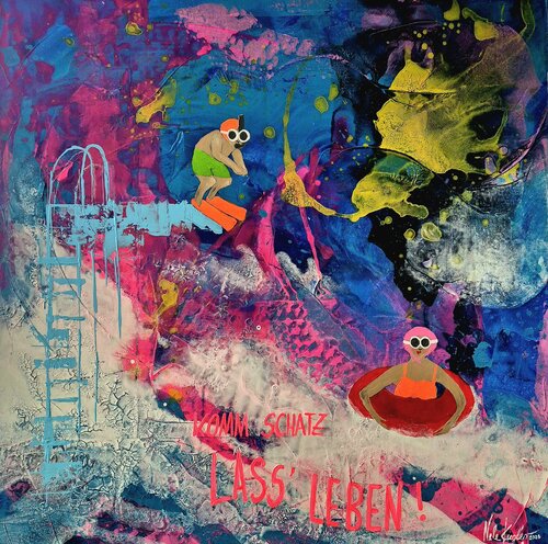 Mutmachbild "Baden geh'n VI" de Nele Kugler, Pintura a la venta en Singulart