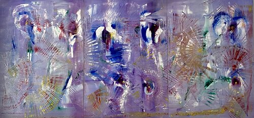 Birds (Triptych) de Marie-Amélie Chéreau, Pintura a la venta en Singulart