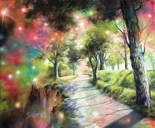 Un chemin pour la vie van Gabriel Lavoie, Schilderij te koop op Singulart