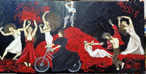 DER FENSTERPUTZER - IL LAVAVETRI di Rosa Cacace, Pittura in vendita su Singulart