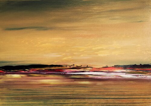 Orange color promotes cheerful thoughts van Felix Günther, Schilderij te koop op Singulart