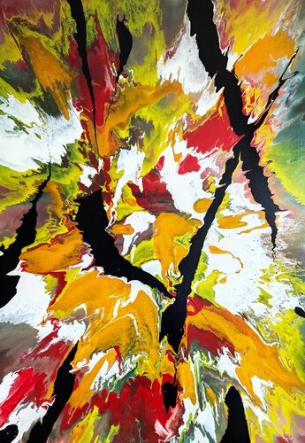 Black accents by Felix Günther, Painting for Sale on Singulart