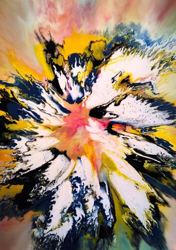 Flower greeting de Felix Günther, Pintura a la venta en Singulart
