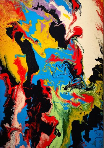 Colors with a lively power di Felix Günther, Pittura in vendita su Singulart