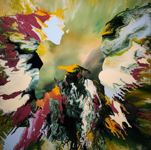 Dream shapes in a flow of color di Felix Günther, Pittura in vendita su Singulart