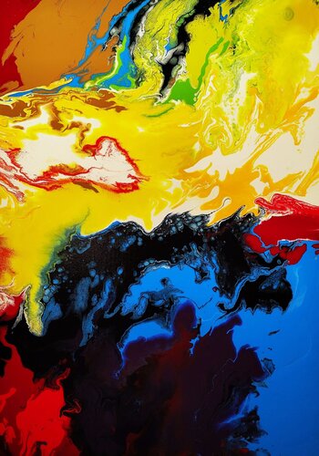 Vibrant thoughts- inspiriert von Gerhard Richter van Felix Günther, Schilderij te koop op Singulart