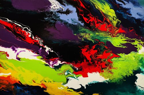 Feeling in motion - inspiriert von Gerhard Richter van Felix Günther, Schilderij te koop op Singulart