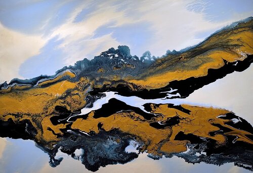 Golden miracle of nature de Felix Günther, Pintura a la venta en Singulart