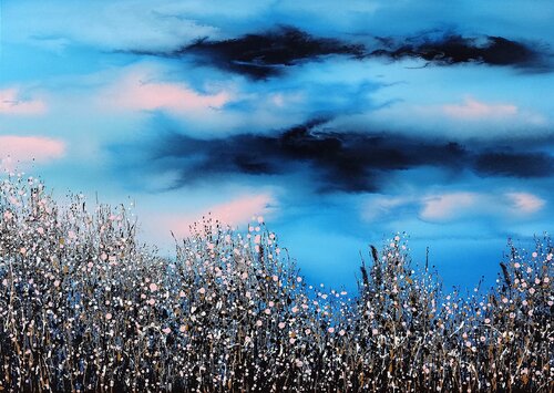 Silence beneath wandering clouds von Felix Günther, Malerei kaufen auf Singulart