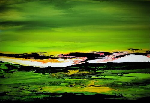 Fresh greenery from nature de Felix Günther, Pintura a la venta en Singulart