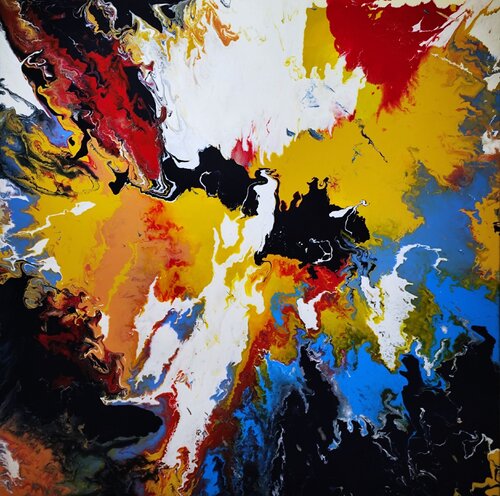 Flowing Energy - inspiriert von Gerhard Richter von Felix Günther, Malerei kaufen auf Singulart