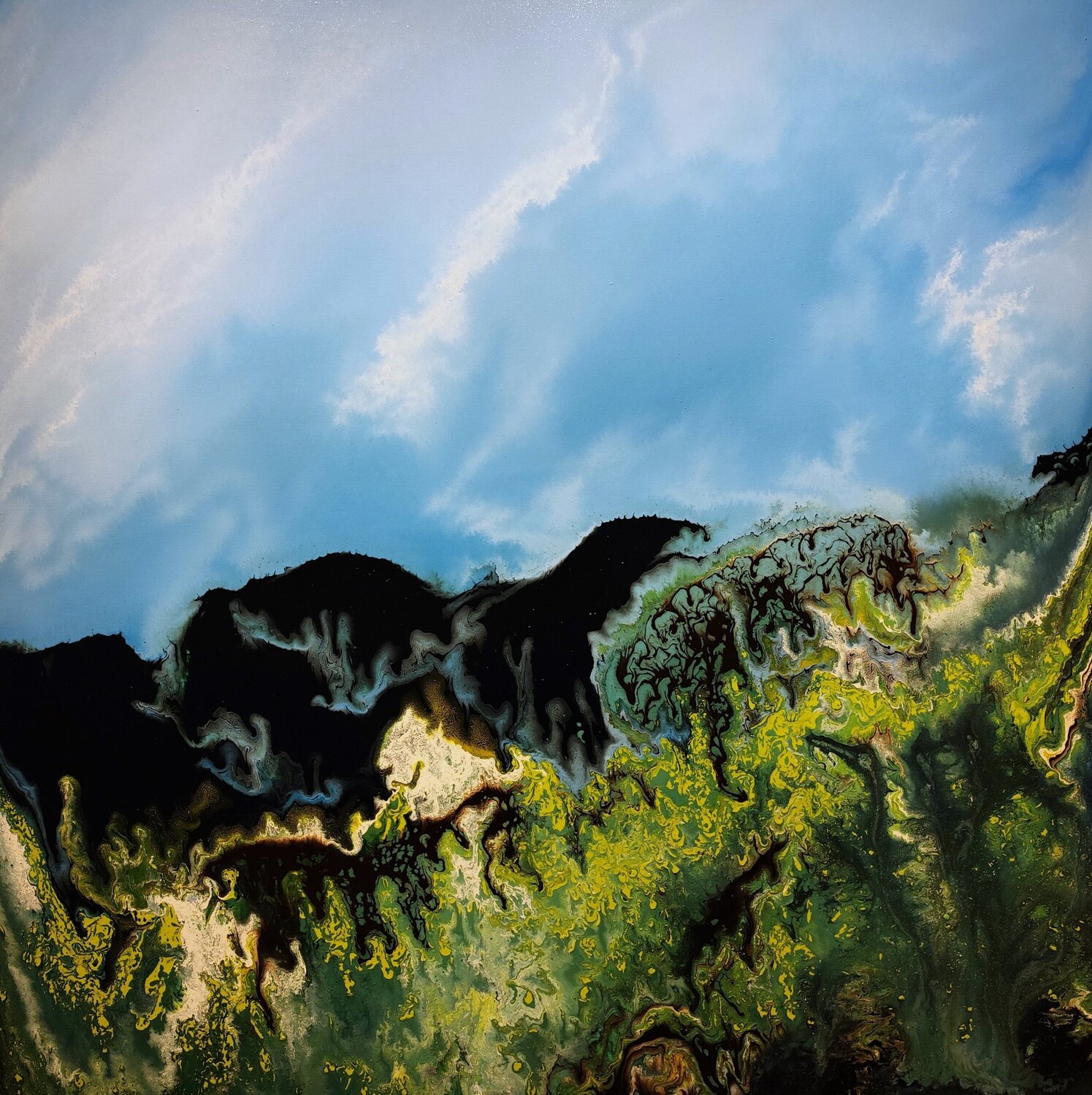 Breath of the mountains Felix Günther Dipinto originale in vendita