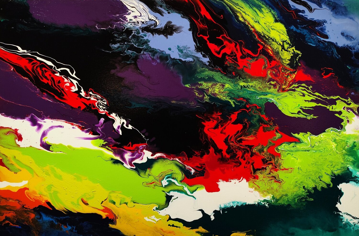 Feeling in motion - inspiriert von Gerhard Richter Felix Günther Originalgemälde zu verkaufen