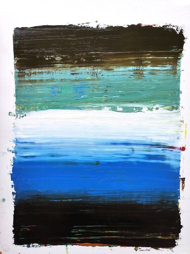 ZEN MEETS OIL – ÖL AUF PAPIER - Nr. 15 von Tanja Hoffmann, Malerei kaufen auf Singulart