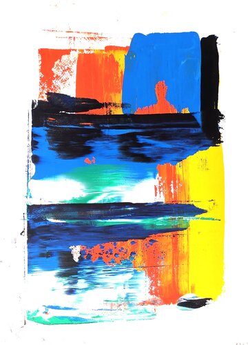 ZEN MEETS OIL – ÖL AUF PAPIER - Nr. 13 von Tanja Hoffmann, Malerei kaufen auf Singulart