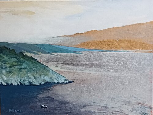 A moment of silver silence van Andrea Bassi, Schilderij te koop op Singulart