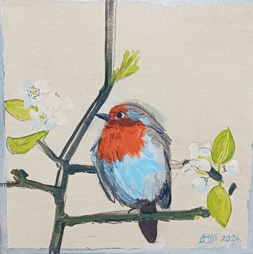 Early Spring in my Garden van Andrea Bassi, Schilderij te koop op Singulart