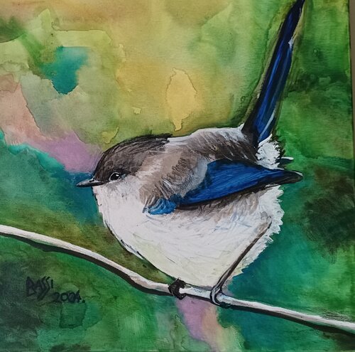 The Green-blue world van Andrea Bassi, Schilderij te koop op Singulart