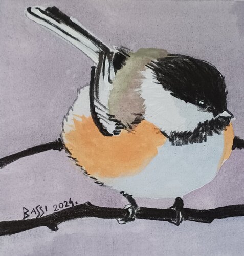 Little  Bird , where have you been stopped  ? par Andrea Bassi, Peinture en vente sur Singulart