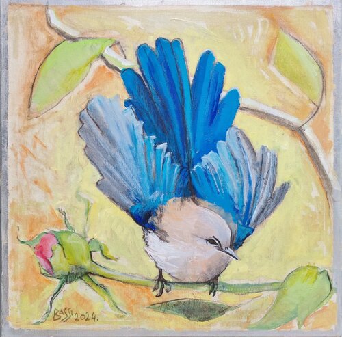 Spring in my garden van Andrea Bassi, Schilderij te koop op Singulart