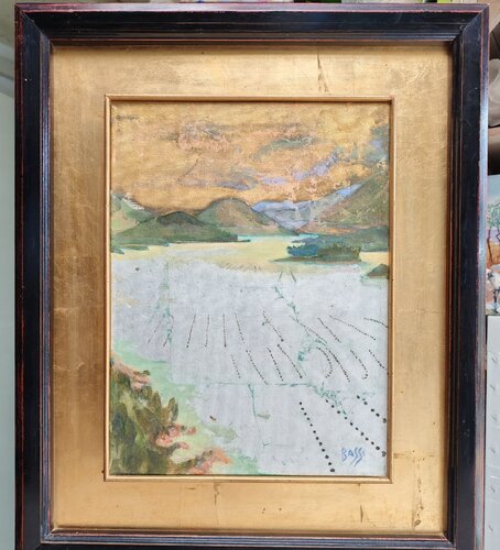 Small Sea at Sunset de Andrea Bassi, Pintura a la venta en Singulart