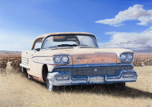 Das Relikt - Oldsmobile88 di Manfred Hönig, Pittura in vendita su Singulart