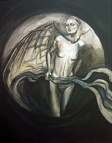 Rehearsing Ascension di Fanitsa Petrou, Pittura in vendita su Singulart
