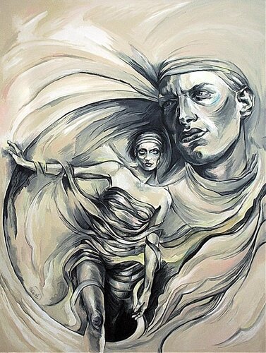 Entwined di Fanitsa Petrou, Pittura in vendita su Singulart