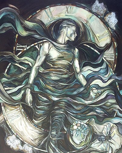 Bound in Time - II di Fanitsa Petrou, Pittura in vendita su Singulart