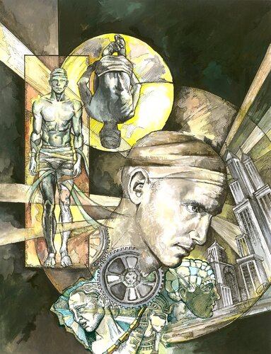 Transcendental Wanderings van Fanitsa Petrou, Schilderij te koop op Singulart