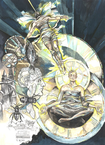Fly Out of Time van Fanitsa Petrou, Schilderij te koop op Singulart
