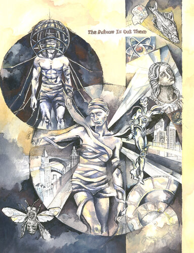 Metropolis - The Future is out there. van Fanitsa Petrou, Schilderij te koop op Singulart