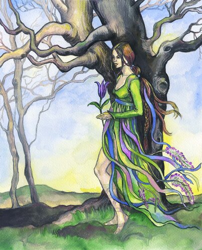 Tree Spirit - Dryad von Fanitsa Petrou, Malerei kaufen auf Singulart