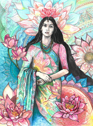 Lotus Flower by Fanitsa Petrou, Painting for Sale on Singulart