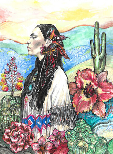Desert Flower von Fanitsa Petrou, Malerei kaufen auf Singulart