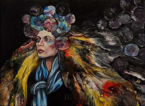 Ukrainian Flower Crown - II von Fanitsa Petrou, Malerei kaufen auf Singulart